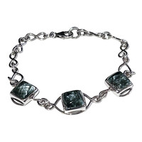 Bracelet en argent et Séraphinite