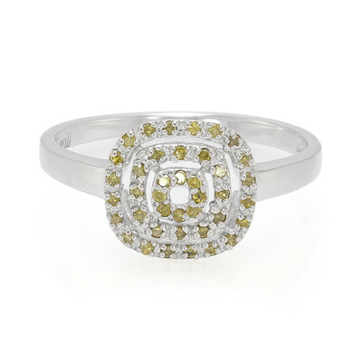 Bague en argent et Diamant fantaisie