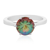 Bague en argent et Quartz aurores boréales