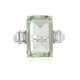 Bague en argent et Améthyste verte