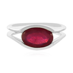 Bague en argent et Rubis de Madagascar