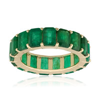 Bague en or et Emeraude de Zambie
