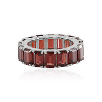 Bague en argent et Grenat du Mozambique