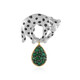 Broche en argent et Emeraude de Zambie (Gems en Vogue)