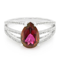 Bague en argent et Topaze Cerise