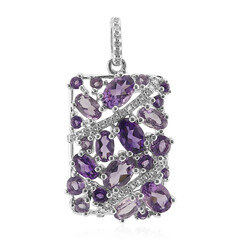 Pendentif en argent et Améthyste de Zambie
