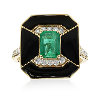 Bague en or et Emeraude de Zambie AAA (CIRARI)