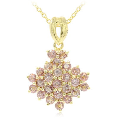 Collier en or et Saphir Padparadscha non chauffé (AMAYANI)