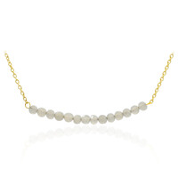 Collier en argent et Pierre de Lune arc-en-ciel