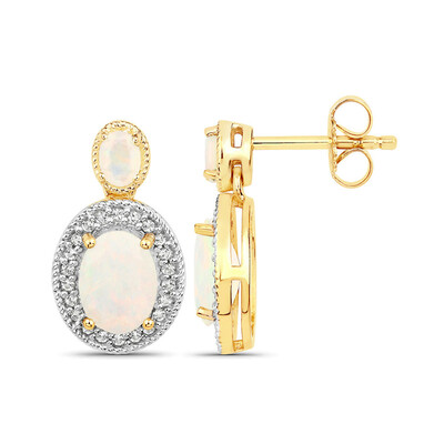 Boucles d'oreilles en argent et Opale Welo