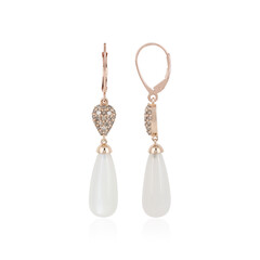 Boucles d'oreilles en or et Pierre de Lune blanche (KM by Juwelo)