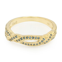 Bague en argent et Diamant fantaisie