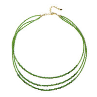 Collier en argent et Diopside de Russie (Riya)