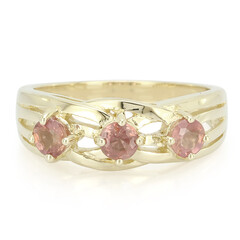 Bague en or et Saphir Padparadscha non chauffé