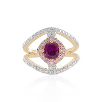 Bague en or et Grenat magenta (SUHANA)