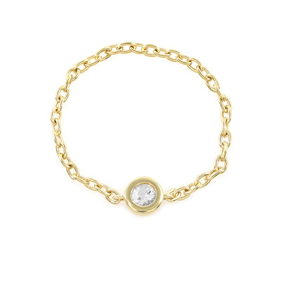 Bague en argent et Topaze blanche (M de Luca)