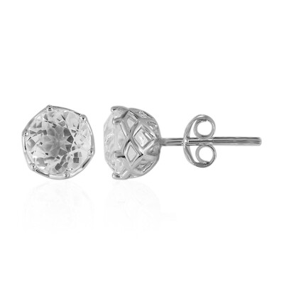 Boucles d'oreilles en argent et Topaze blanche