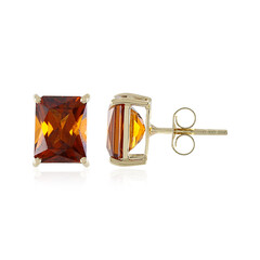 Boucles d'oreilles en or et Grenat Hessonite