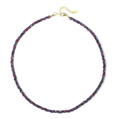 Collier en argent et Rubis du Mozambique