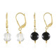 Boucles d'oreilles en argent et Quartz blanc