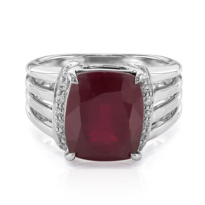 Bague en argent et Rubis de Madagascar