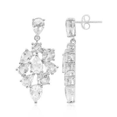 Boucles d'oreilles en argent et Topaze blanche