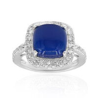 Bague en argent et Calcédoine bleue