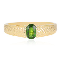 Bague en argent et Diopside de Russie
