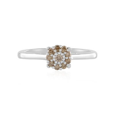 Bague en argent et Diamant chocolat I2