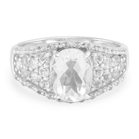 Bague en argent et Pétalite