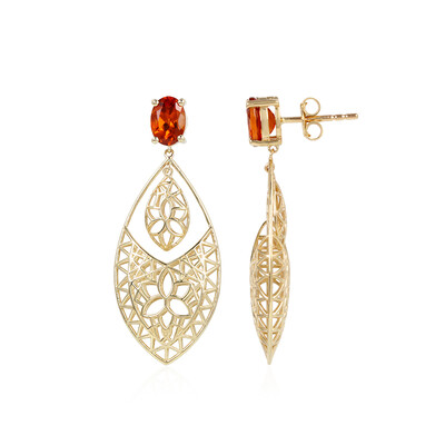 Boucles d'oreilles en or et Grenat Hessonite (Ornaments by de Melo)
