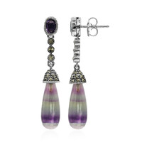 Boucles d'oreilles en argent et Fluorite (Annette classic)
