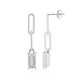 Boucles d'oreilles en argent et Topaze blanche