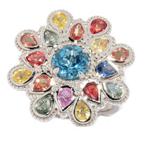 Bague en argent et Topaze bleu de Londres (Dallas Prince Designs)