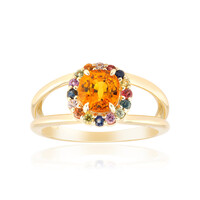 Bague en or et Saphir orange de Ban Ka Cha