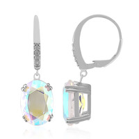 Boucles d'oreilles en argent et Quartz Rayon de Lune