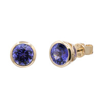 Boucles d'oreilles en or et Tanzanite AAA (CIRARI)