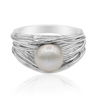 Bague en argent et Perle de culture d'eau douce (TPC)