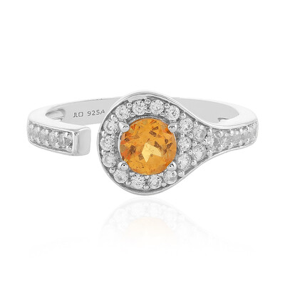 Bague en argent et Grenat mandarine