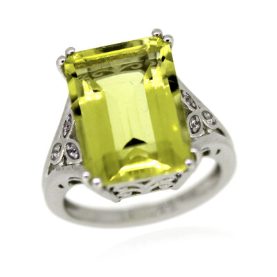 Bague en argent et Quartz de l'Ouro Verde