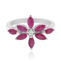 Bague en argent et Rubis de Madagascar