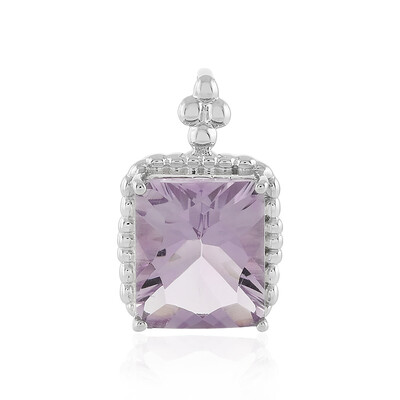 Pendentif en argent et Améthyste Rose de France