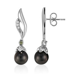 Boucles d'oreilles en argent et Perle de culture de Tahiti (TPC)