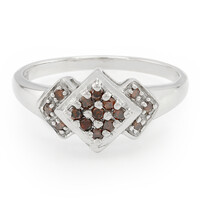 Bague en argent et Diamant fantaisie