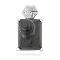 Pendentif en argent et Psilomélane