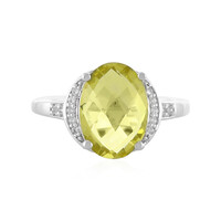 Bague en argent et Quartz citron