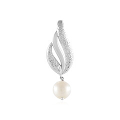 Pendentif en argent et Perle blanche de culture d'eau douce