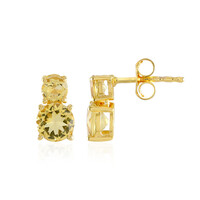 Boucles d'oreilles en argent et Béryl jaune
