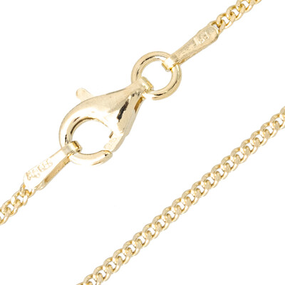 Chaîne mailles gourmette – 45cm – argent plaqué or jaune
