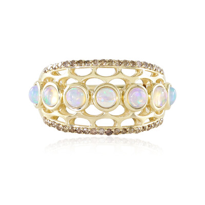 Bague en or et Opale Welo (Ornaments by de Melo)